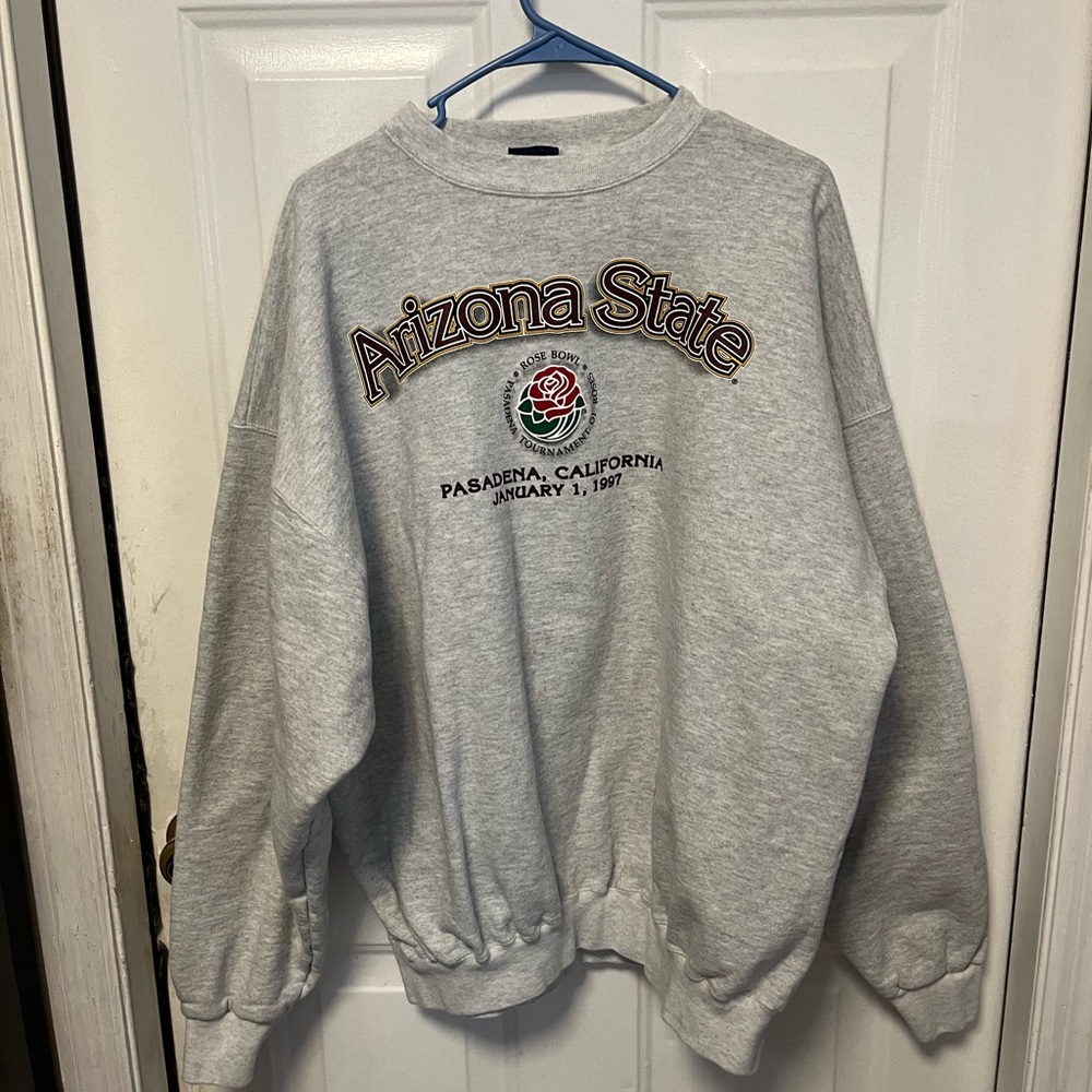 Vintage Galt Sand Arizona State Crewneck Sweater - Light Gray rose bowl 1997